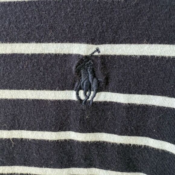 Polo Ralph Lauren Light Dark Blue Stripe Tshirt M - Picture 3 of 6